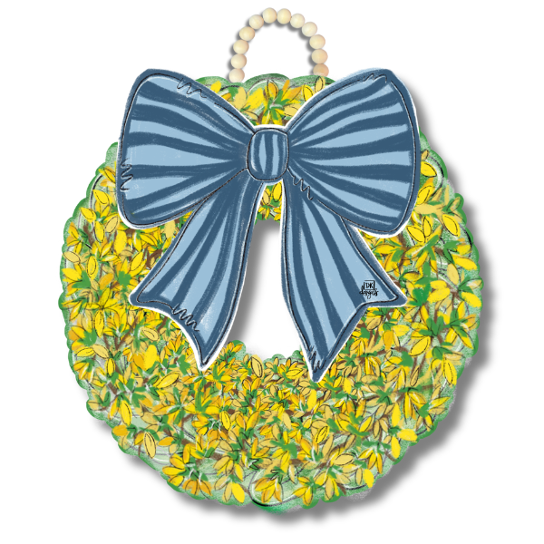Forsythia Wreath Door Hanger