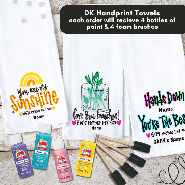 DK Hands Down Handprint Towel