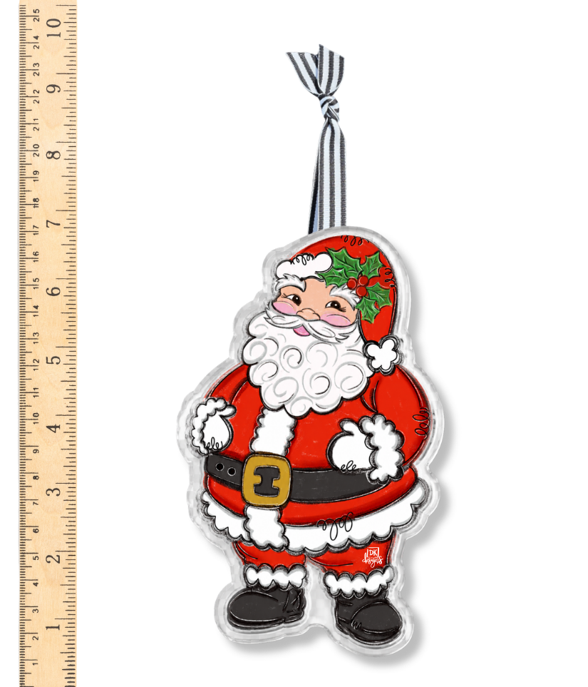 Jolly Saint Nick Acrylic Ornament