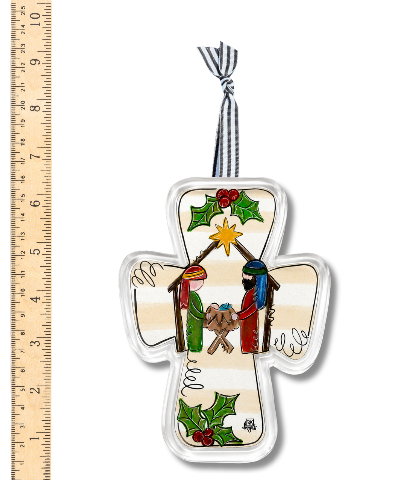 Nativity Cross Acrylic