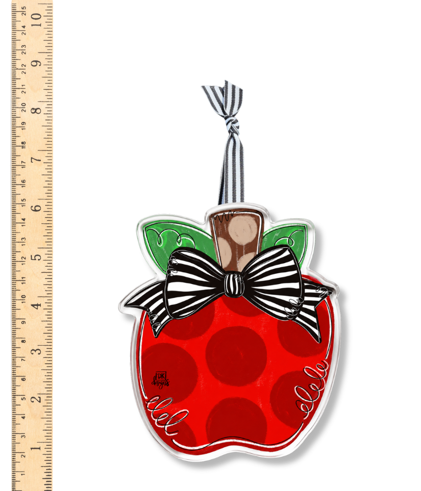 Apple Bow Acrylic