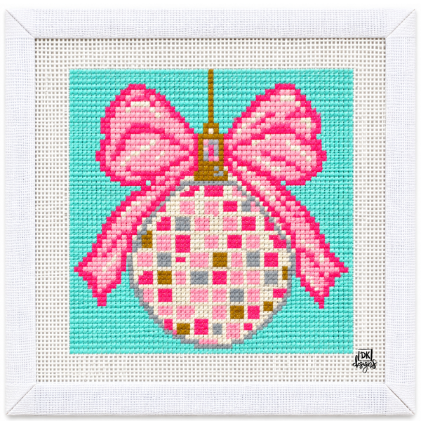 Disco Ball with Bow Canvas Kit by DK Unwind