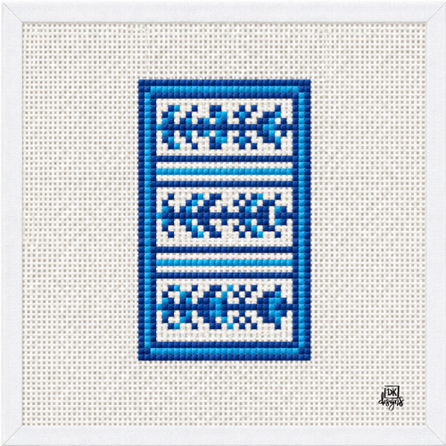 Small Blue and White Stripe Canvas Solo by DK Unwind