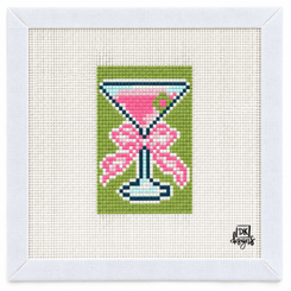 Small Cocktail Glass Canvas Solo by DK Unwind