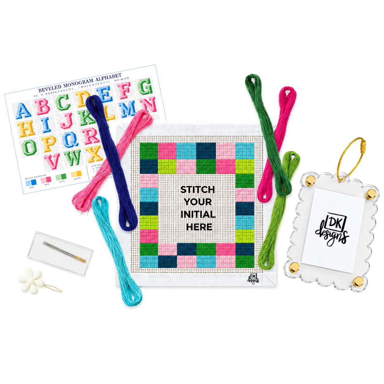 Monogram Canvas Tag-Along Kit by DK Unwind