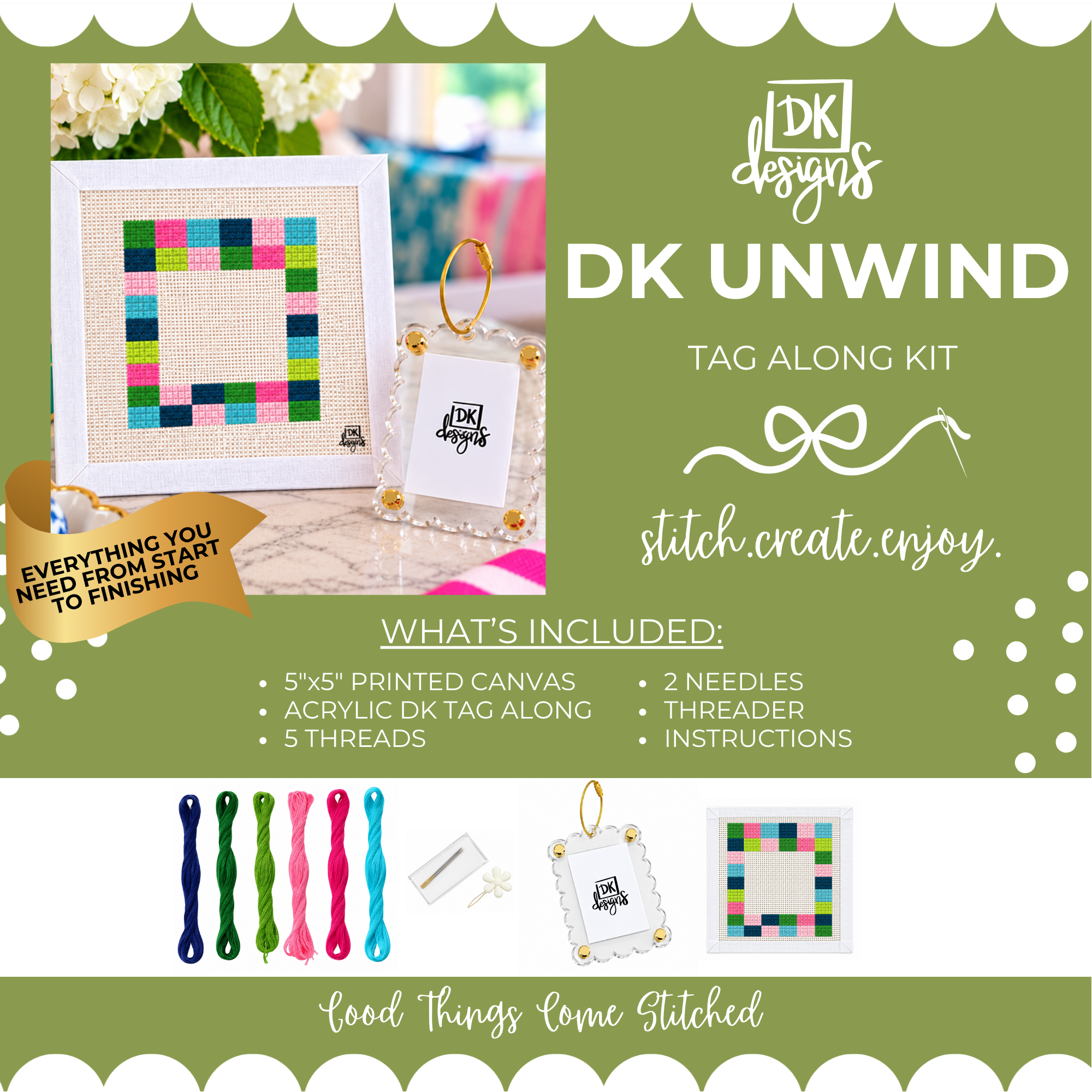Monogram Canvas Tag-Along Kit by DK Unwind