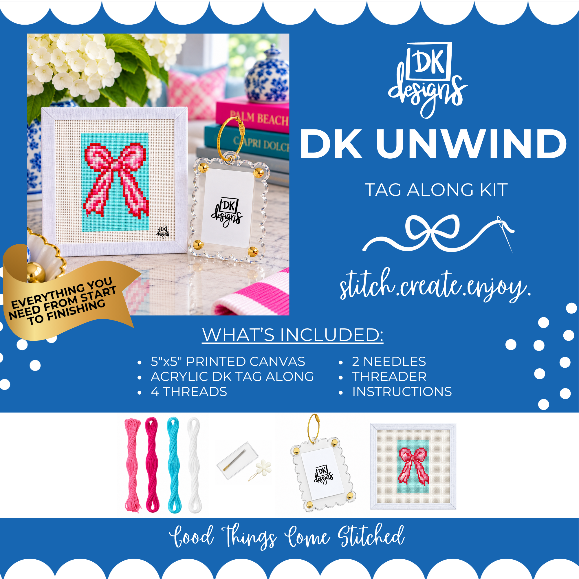 Bow Canvas Tag-Along Kit by DK Unwind
