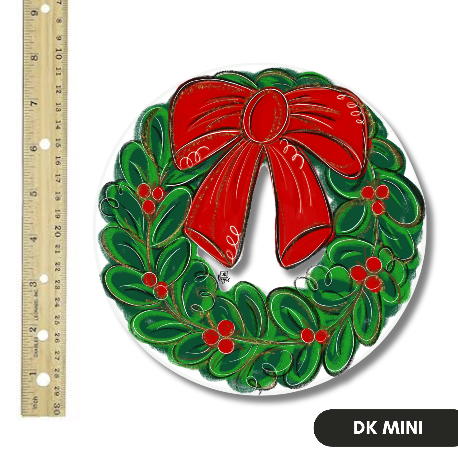 Christmas Wreath Mini – DK Designs Georgia