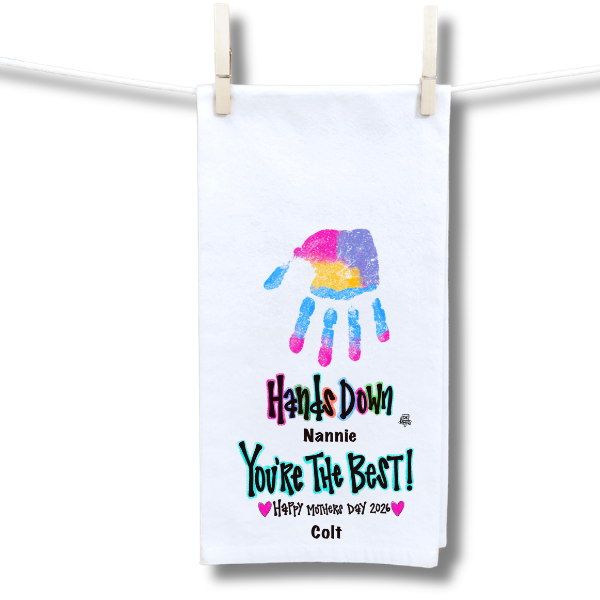 DK Hands Down Handprint Towel