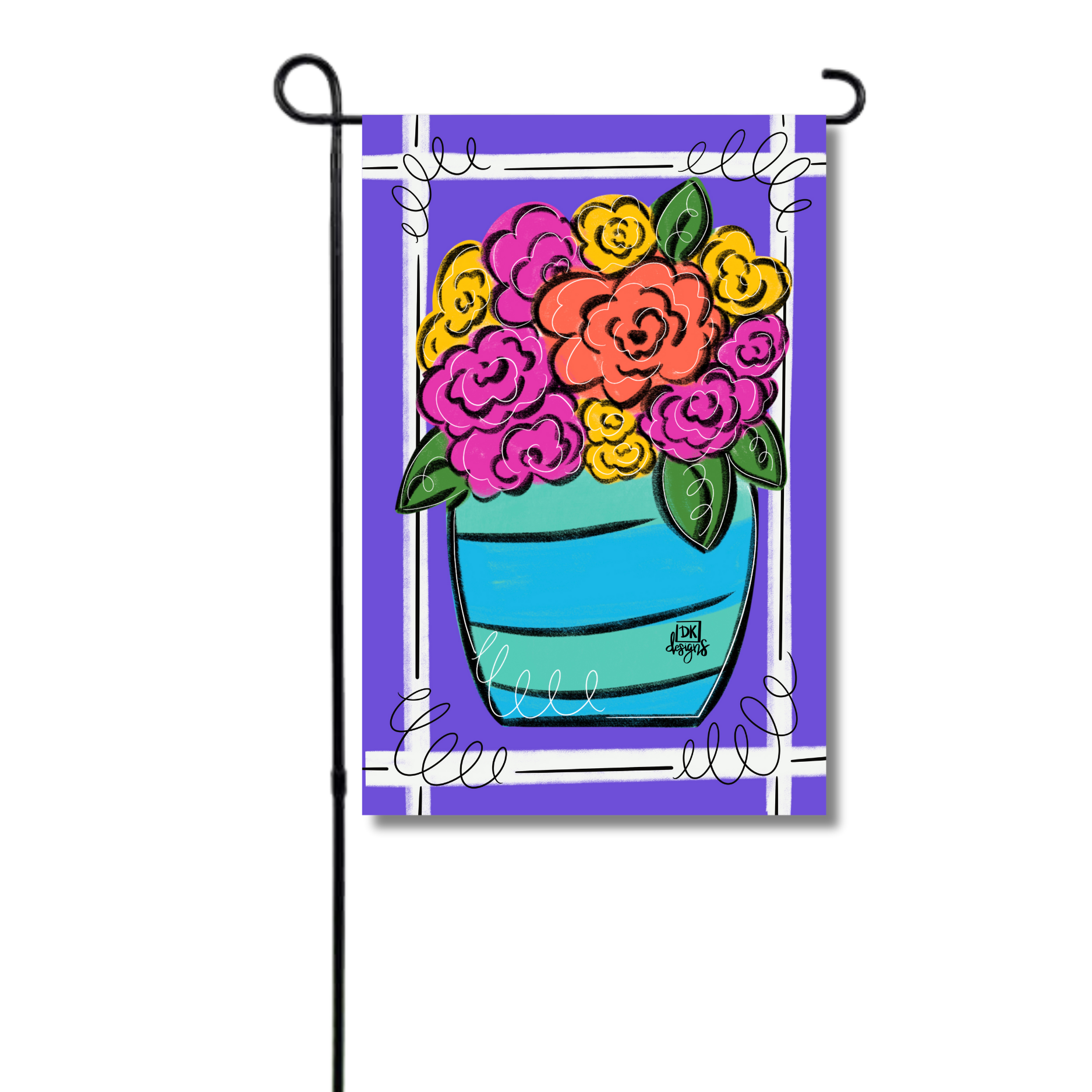 Blues Flower Jar Garden Glam