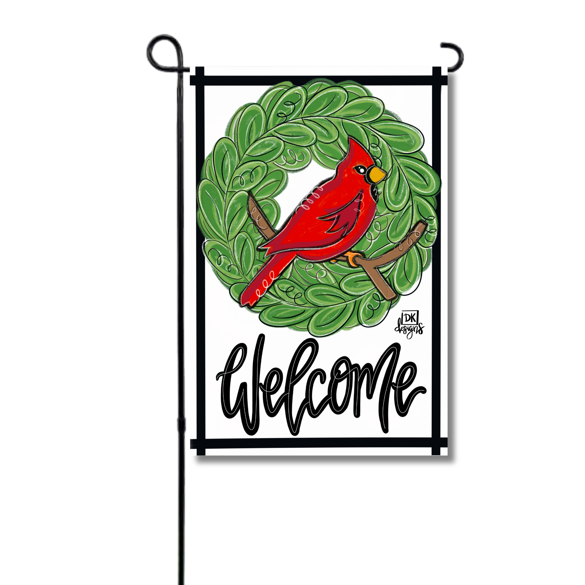 Cardinal Wreath Glam