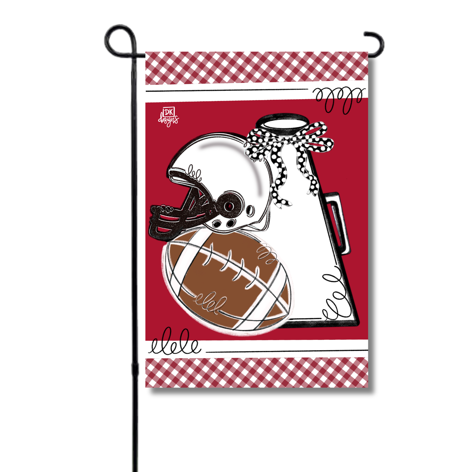 Crimson and White Game Day Garden Glam