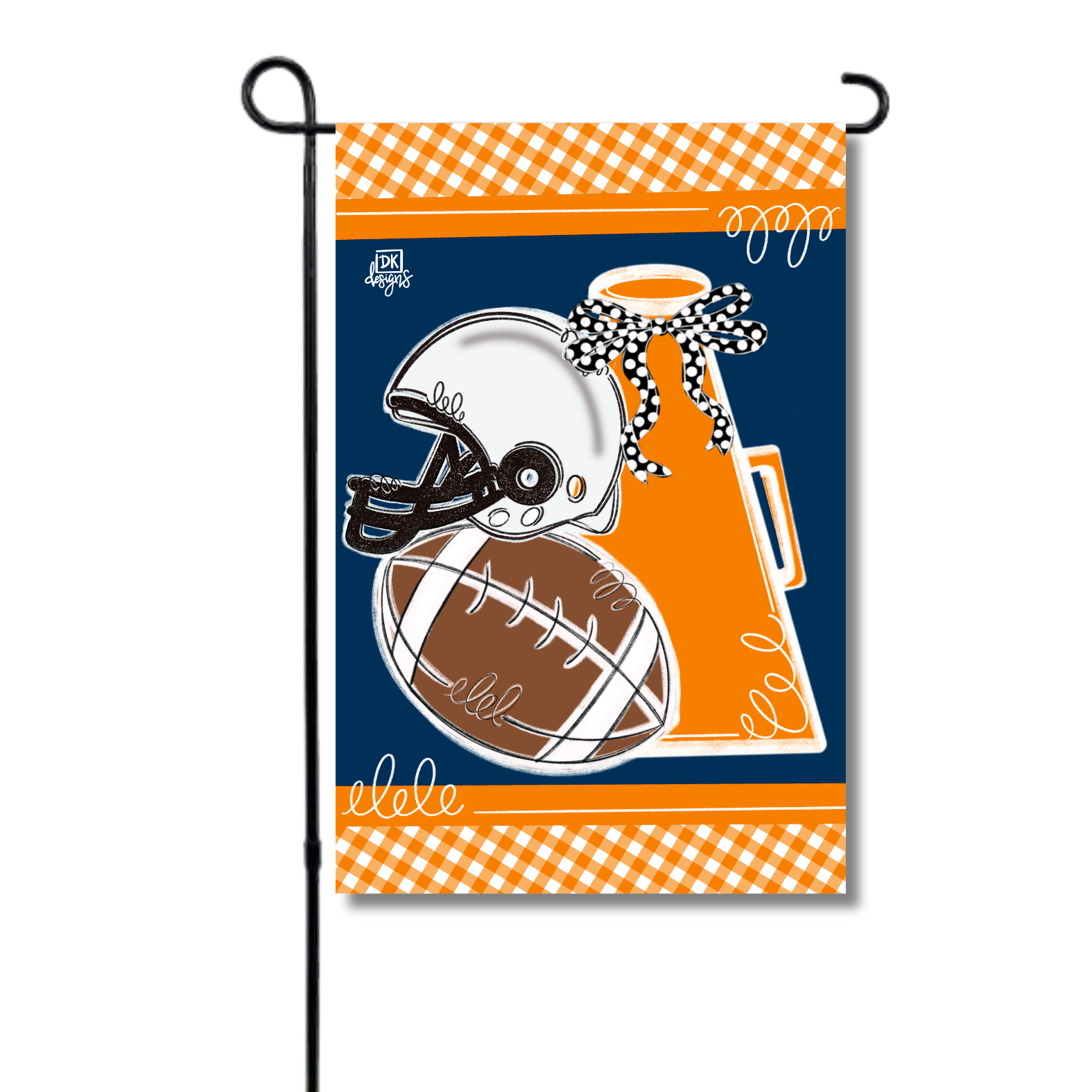 Orange and Navy Game Day Garden Glam