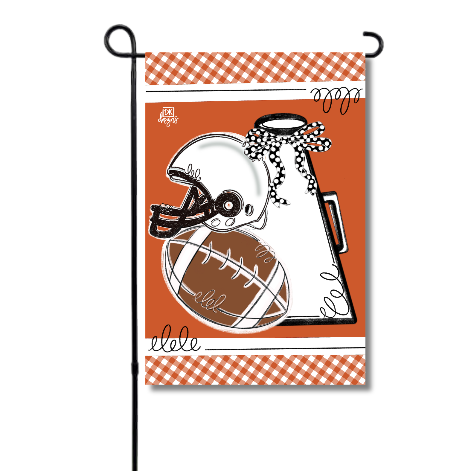 Burnt Orange and White Game Day Garden Glam