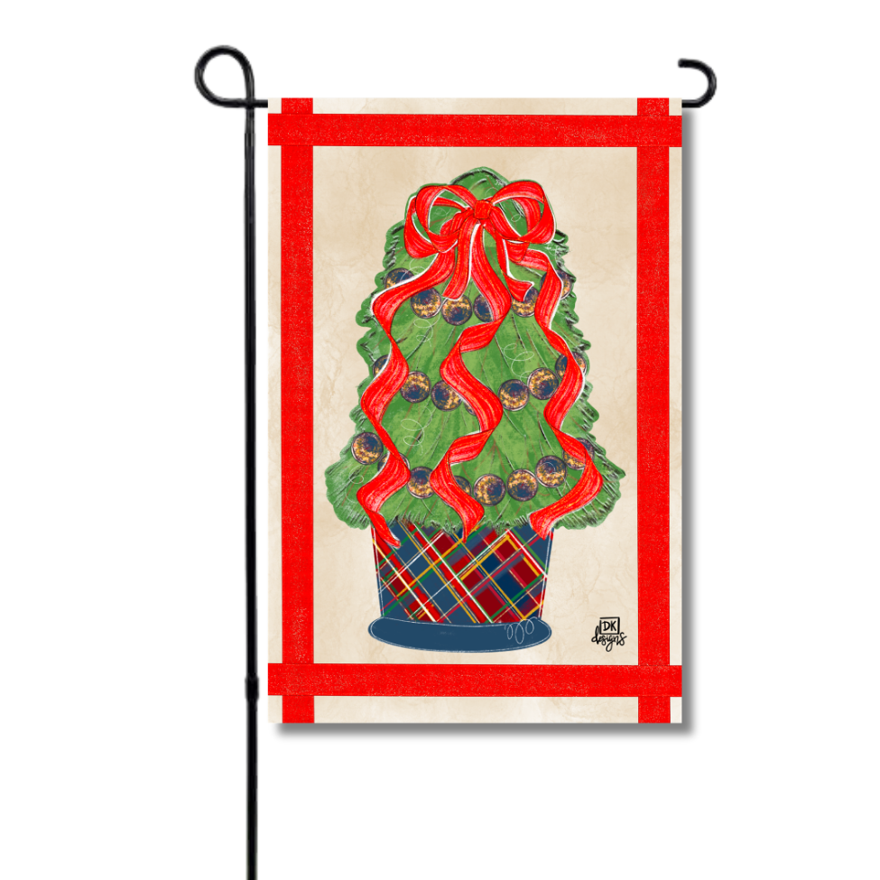Plaid Navy Tree Garden Glam