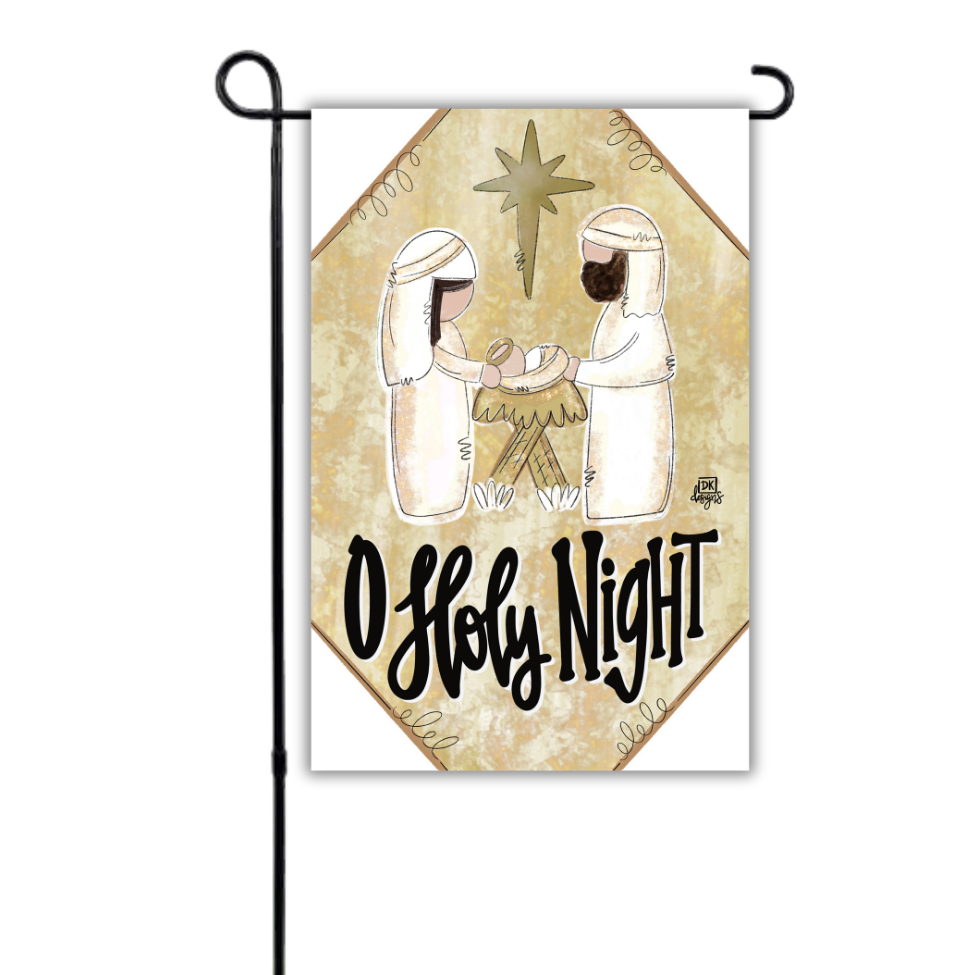 White and Gold Nativity Garden Glam