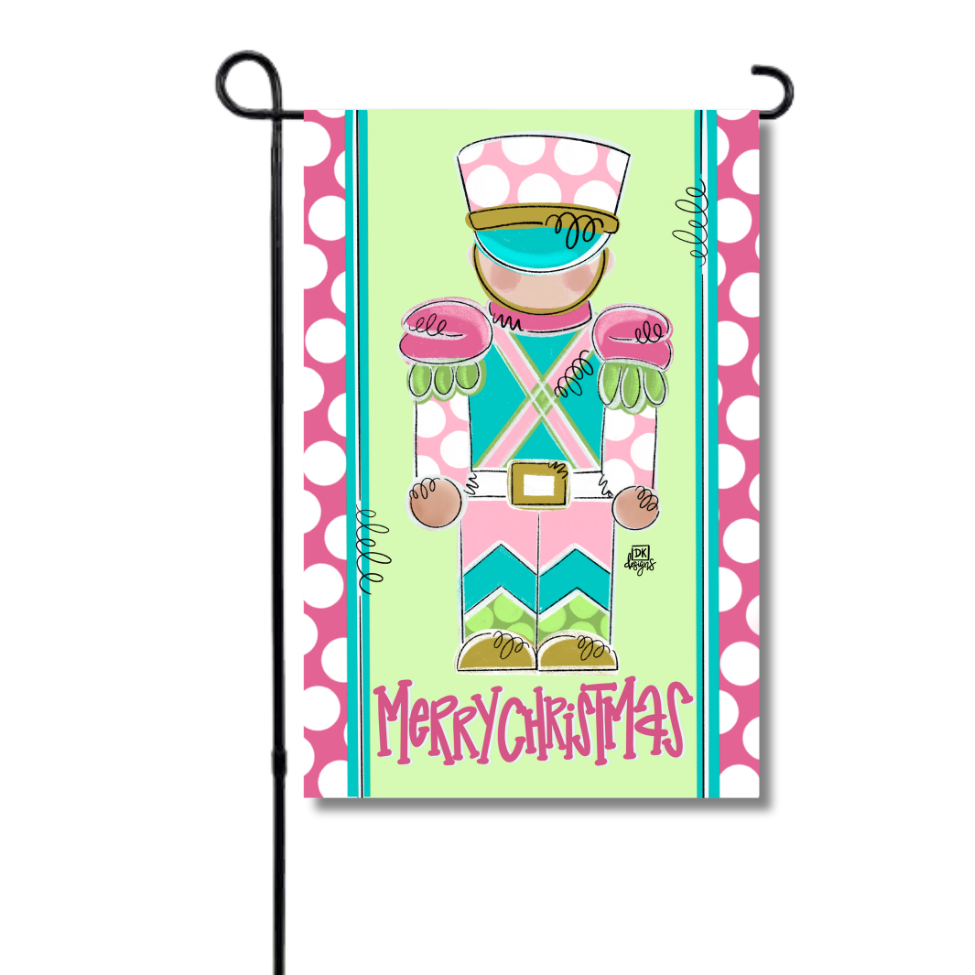 Pink and Teal Soldier Garden Glam