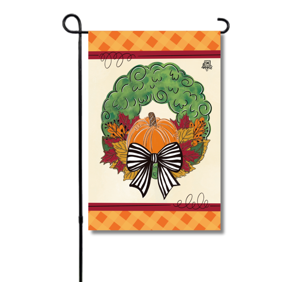Pumpkin Wreath Garden Glam