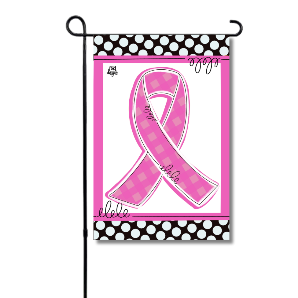 Pink Awareness Ribbon Garden Glam