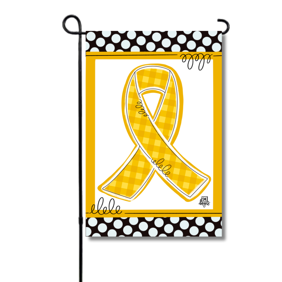 Gold Awareness Ribbon Garden Glam