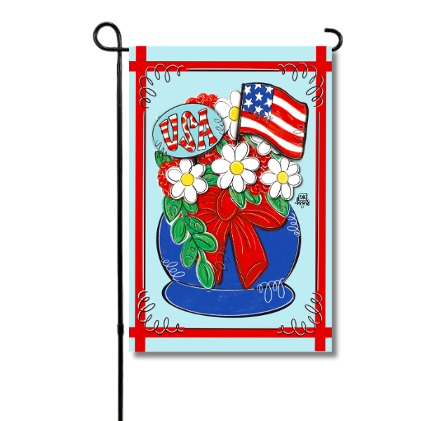 USA Flower Pot Garden Glam