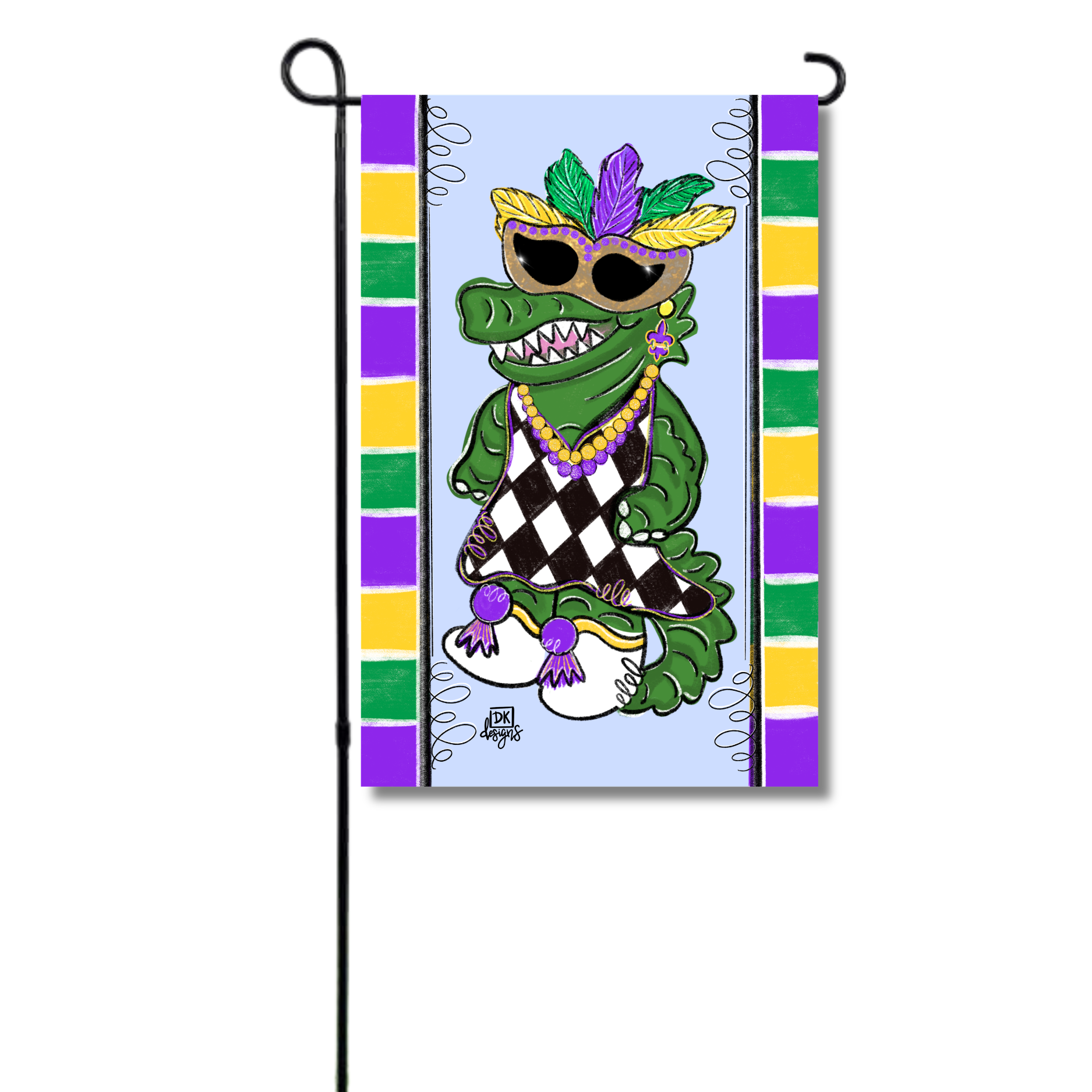 Mardi Gator Lady Garden Glam