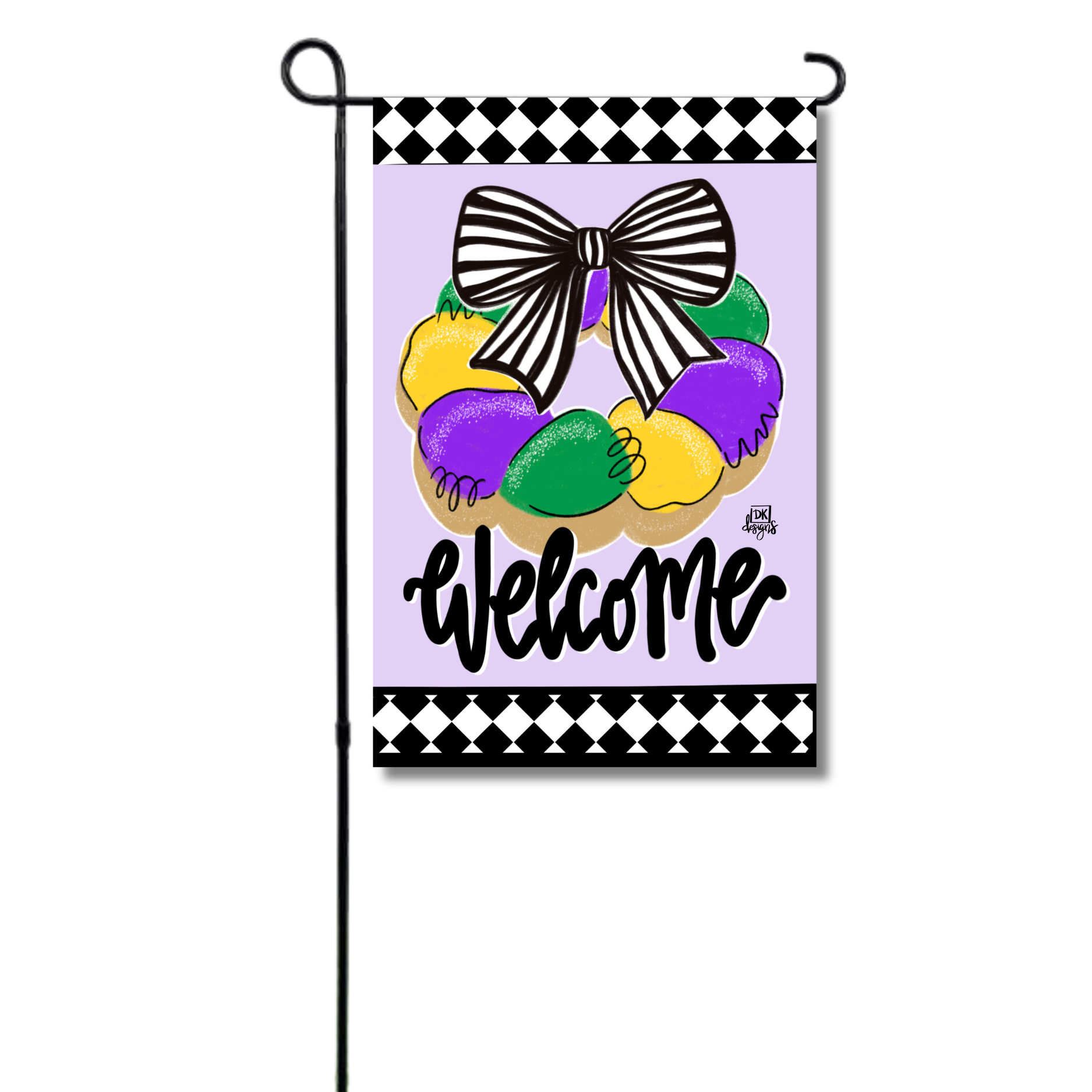 King Cake Bow Garden Glam