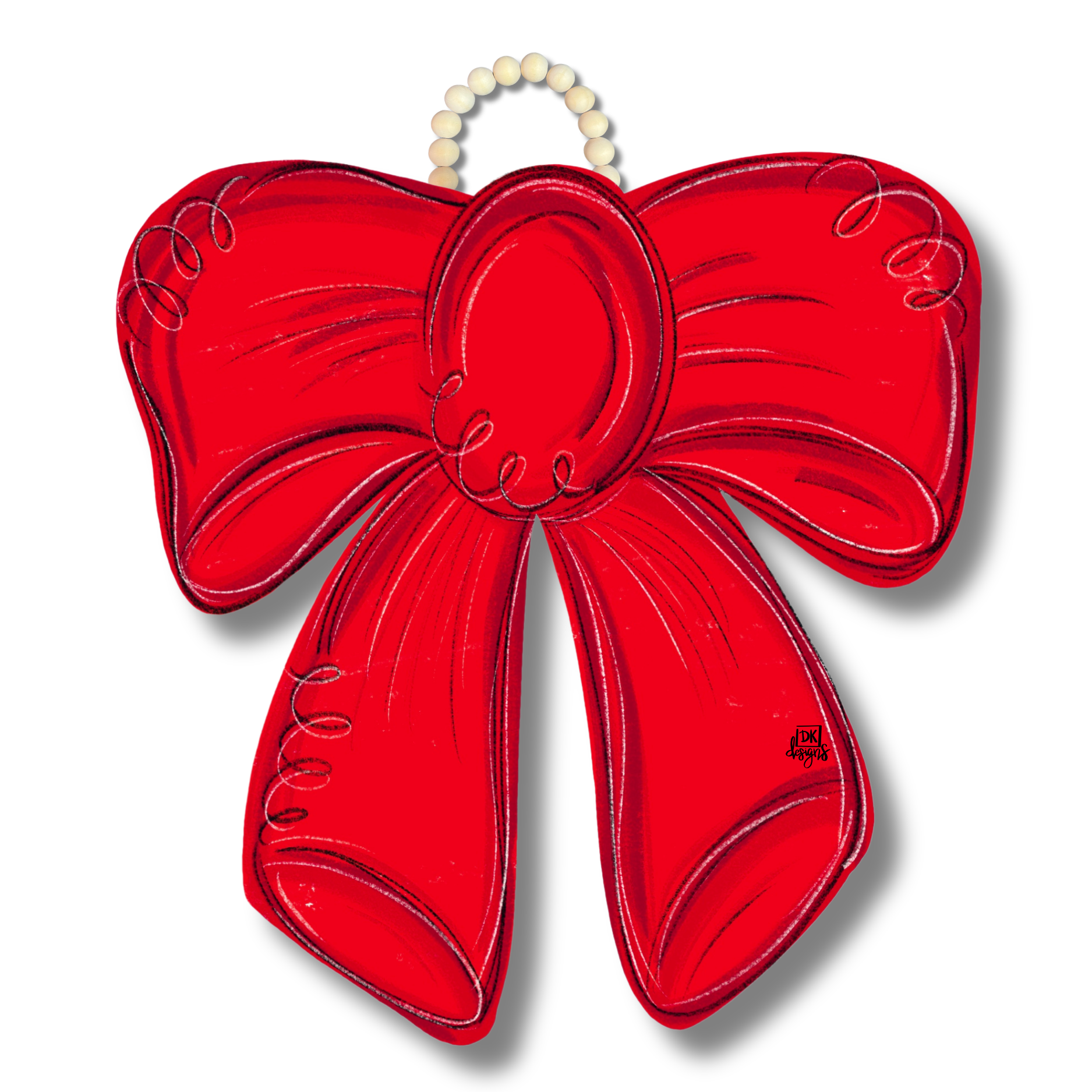 Red Bow Door Hanger