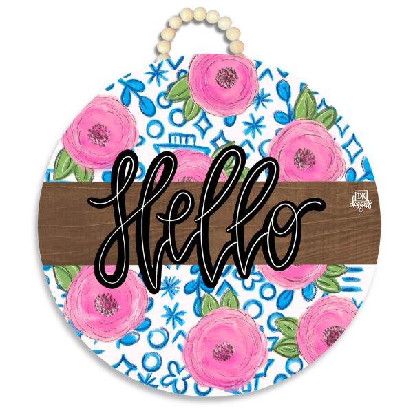 Chinoiserie Round Stained Door Hanger