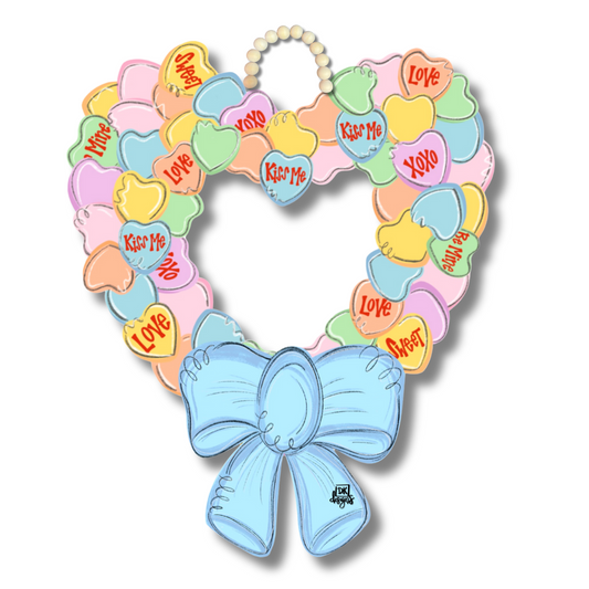 Conversation Heart Door Hanger by DK Designs Georgia