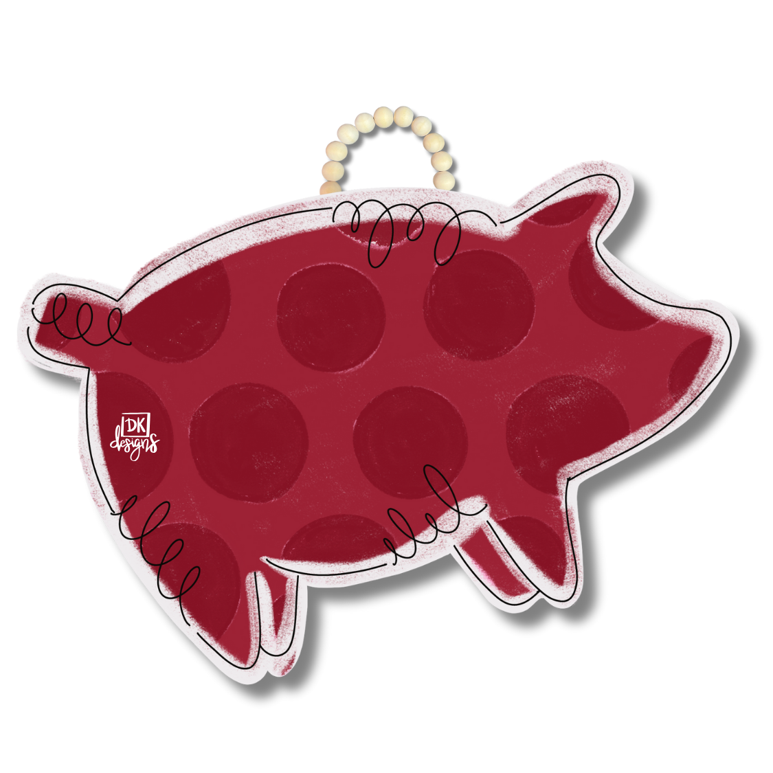 DK Red Pig Door Hanger