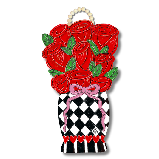 Rose Vase Door Hanger by DK Designs Georgia
