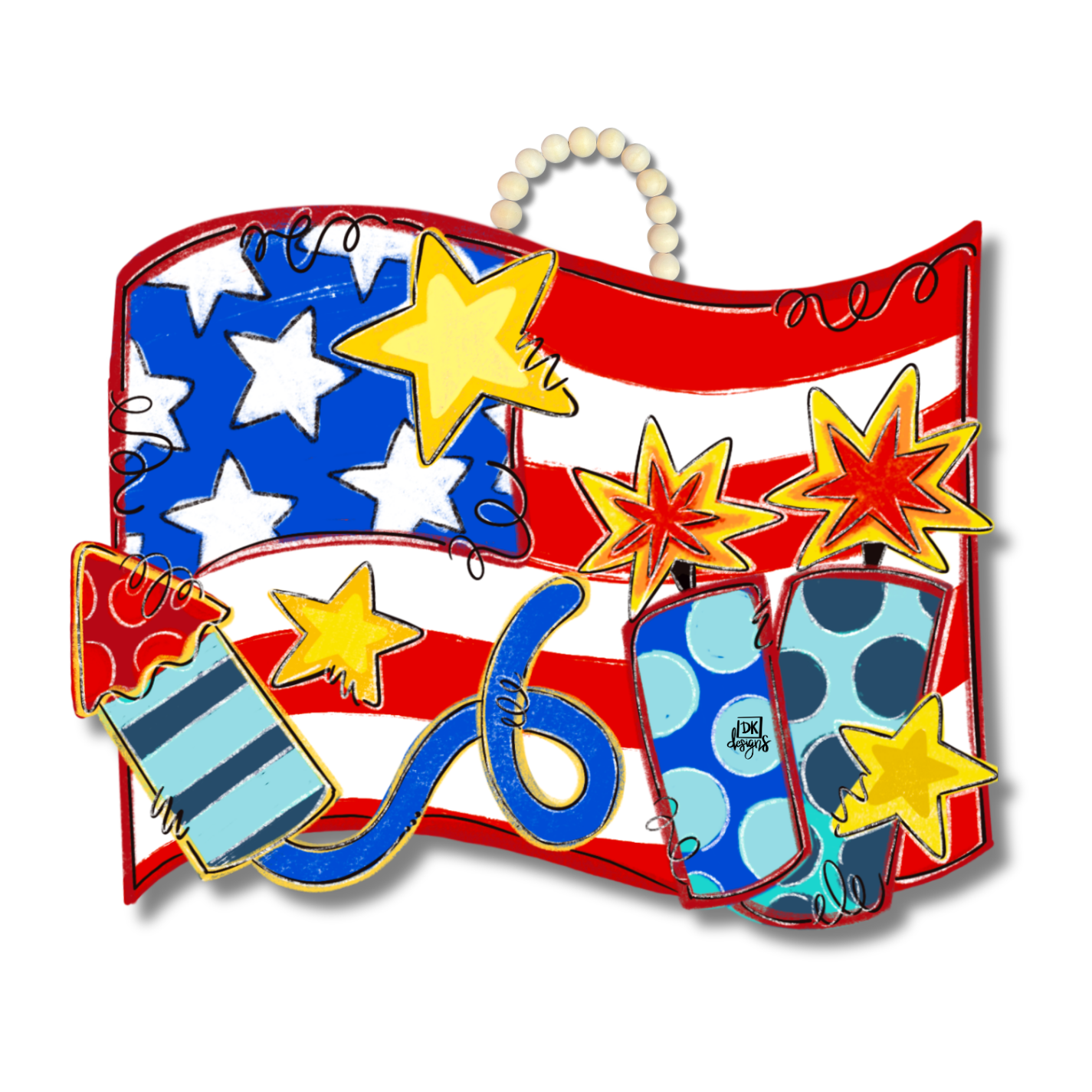 Freedom Flag Door Hanger
