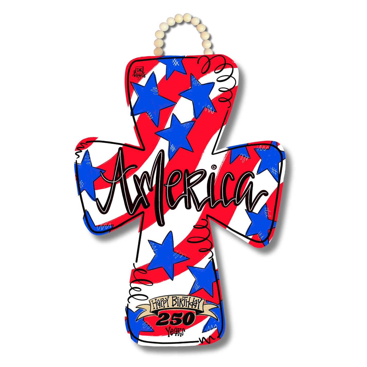 250th America Stars and Stripes Cross