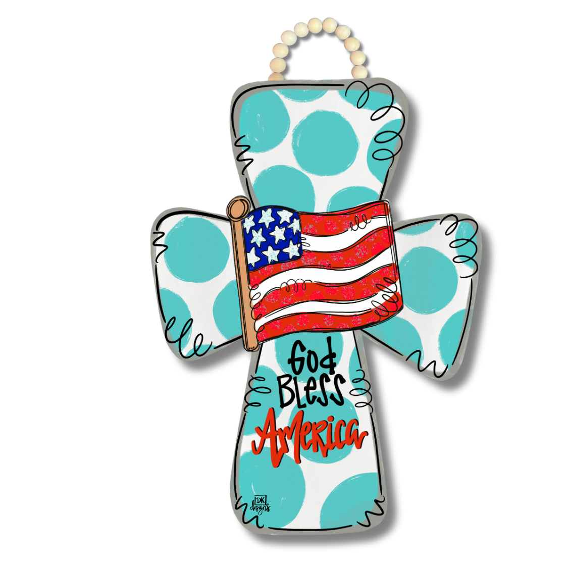 God Bless America Cross