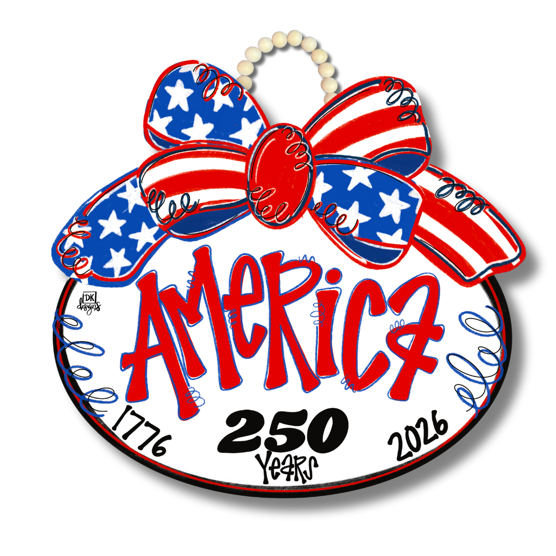 America Bow 250th Door Hanger