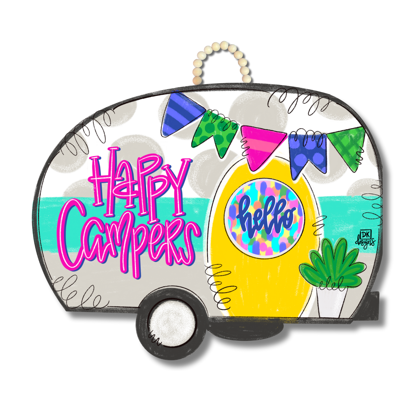 Happy Campers Door Hanger