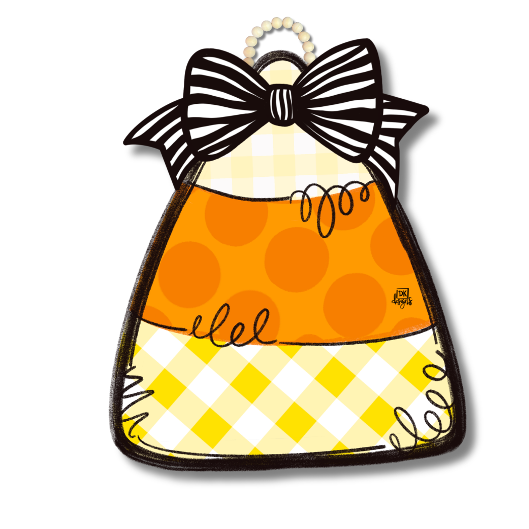 Candy Corn Bow Door Hanger