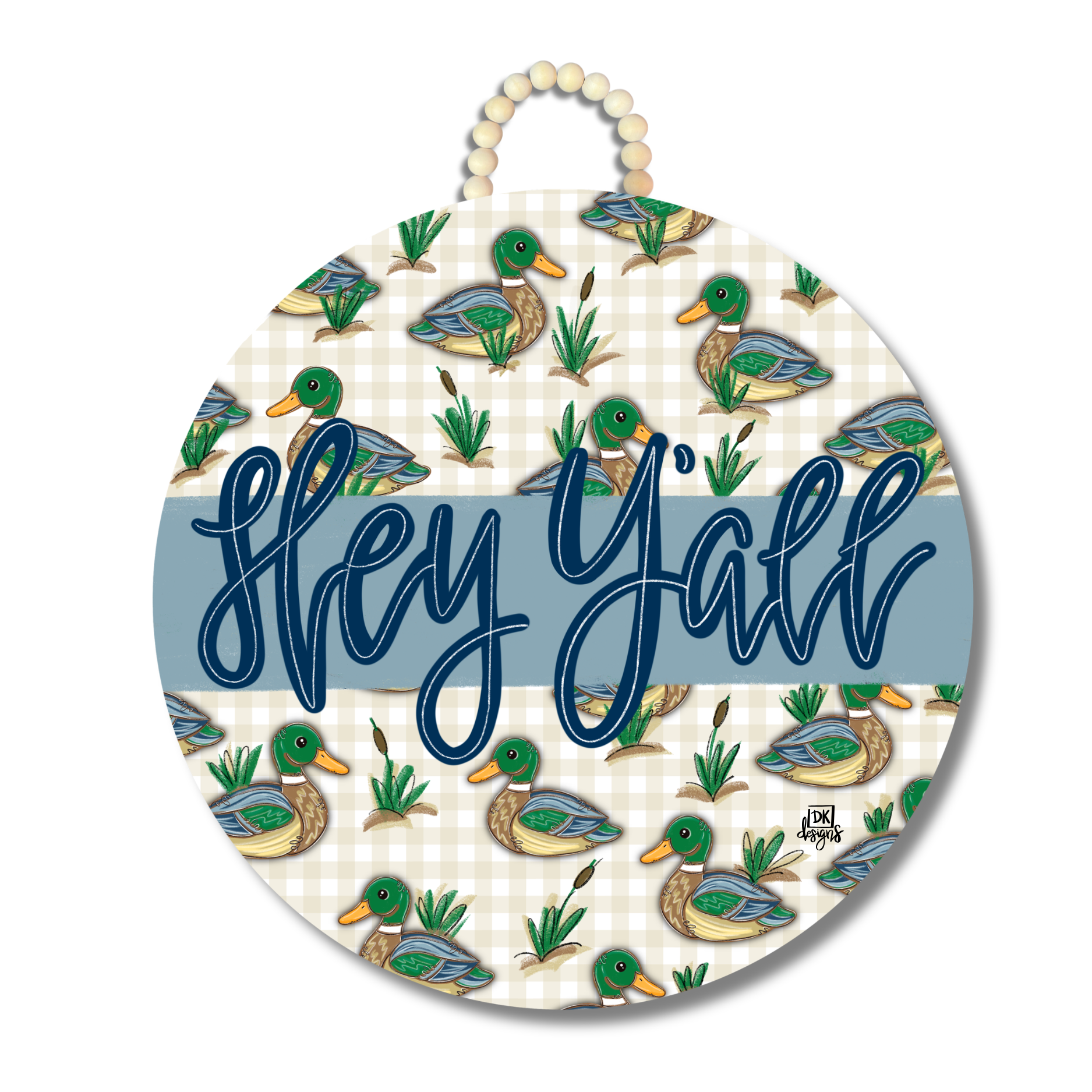 Mallard Circle Hey Y'all Door Hanger