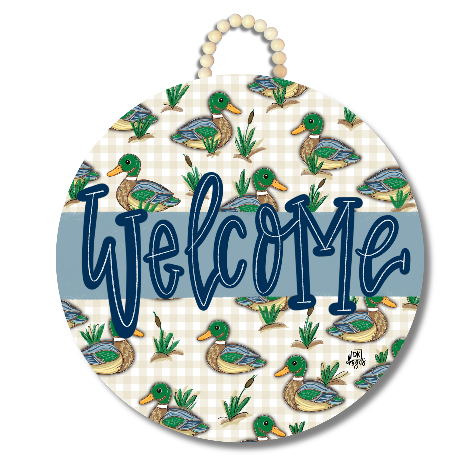 Mallard Circle Welcome Door Hanger