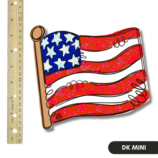 US Flag Pole Mini by DK Designs Georgia