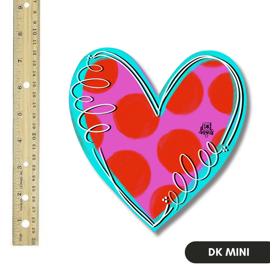 Teal Heart Mini by DK Designs Georgia