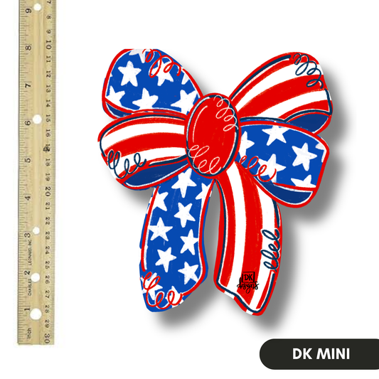 Patriotic Bow Mini by DK Designs Georgia