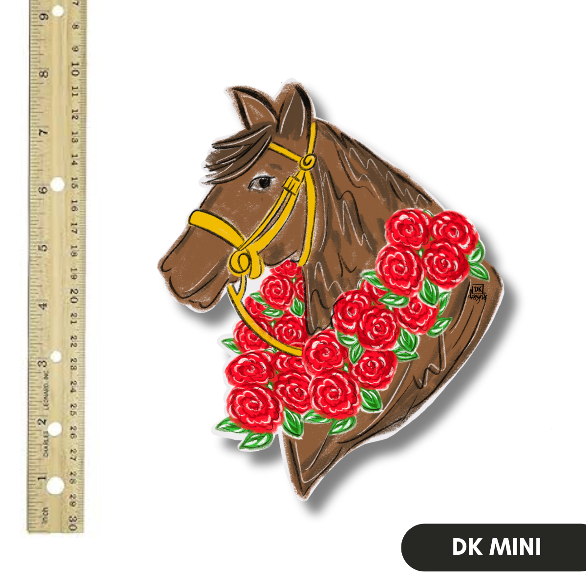 Horse with Roses Mini