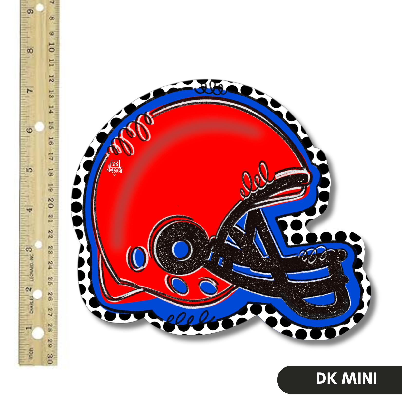 Red and Blue FB Helmet Mini