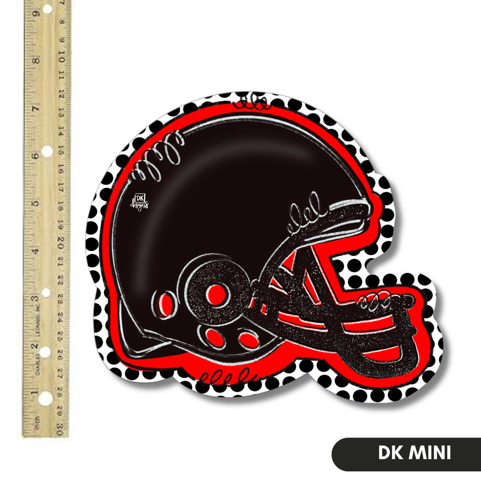 Red and Black FB Helmet Mini