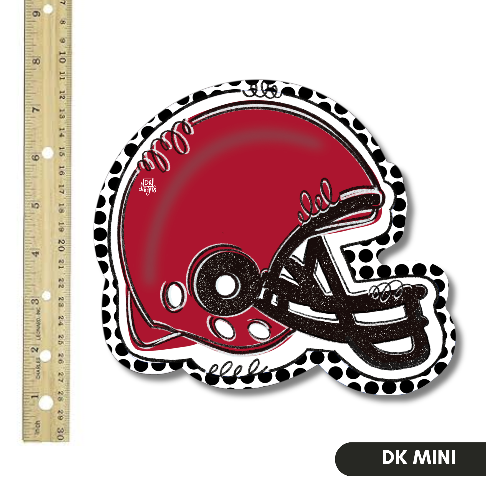 Crimson and White FB Helmet Mini