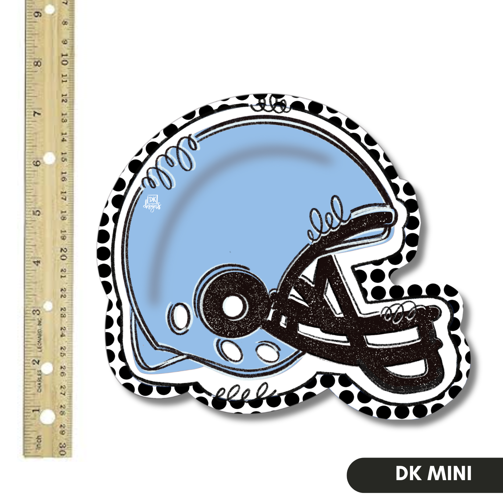 Powder Blue and White FB Helmet Mini
