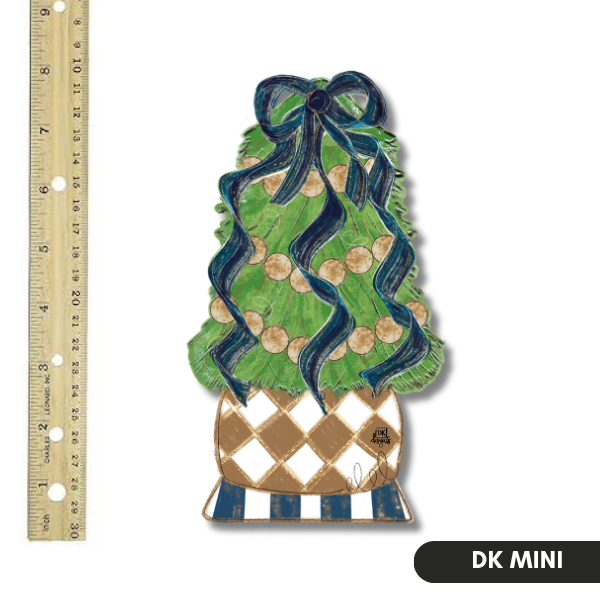Navy and Gold Christmas Tree Mini