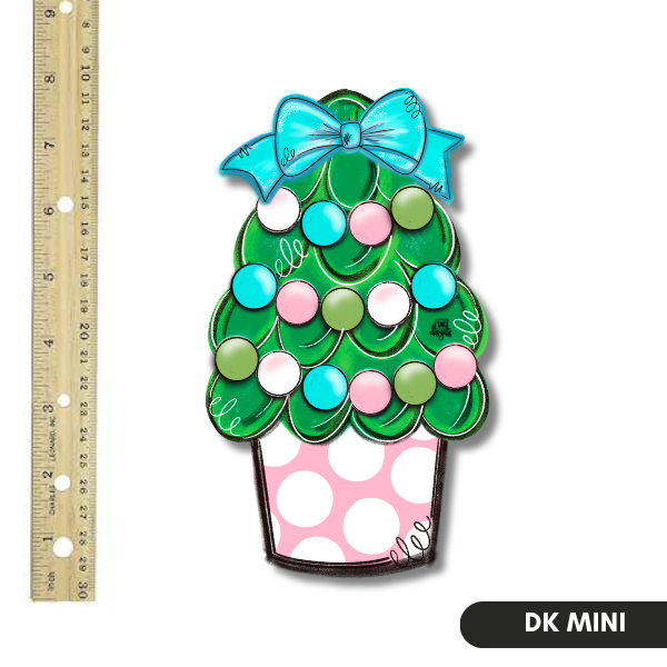 Pink and Teal Christmas Tree Mini